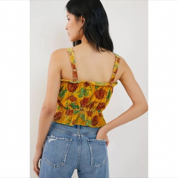 Anthropologie Felipa Crop Velvet Top - Picture 3 of 9